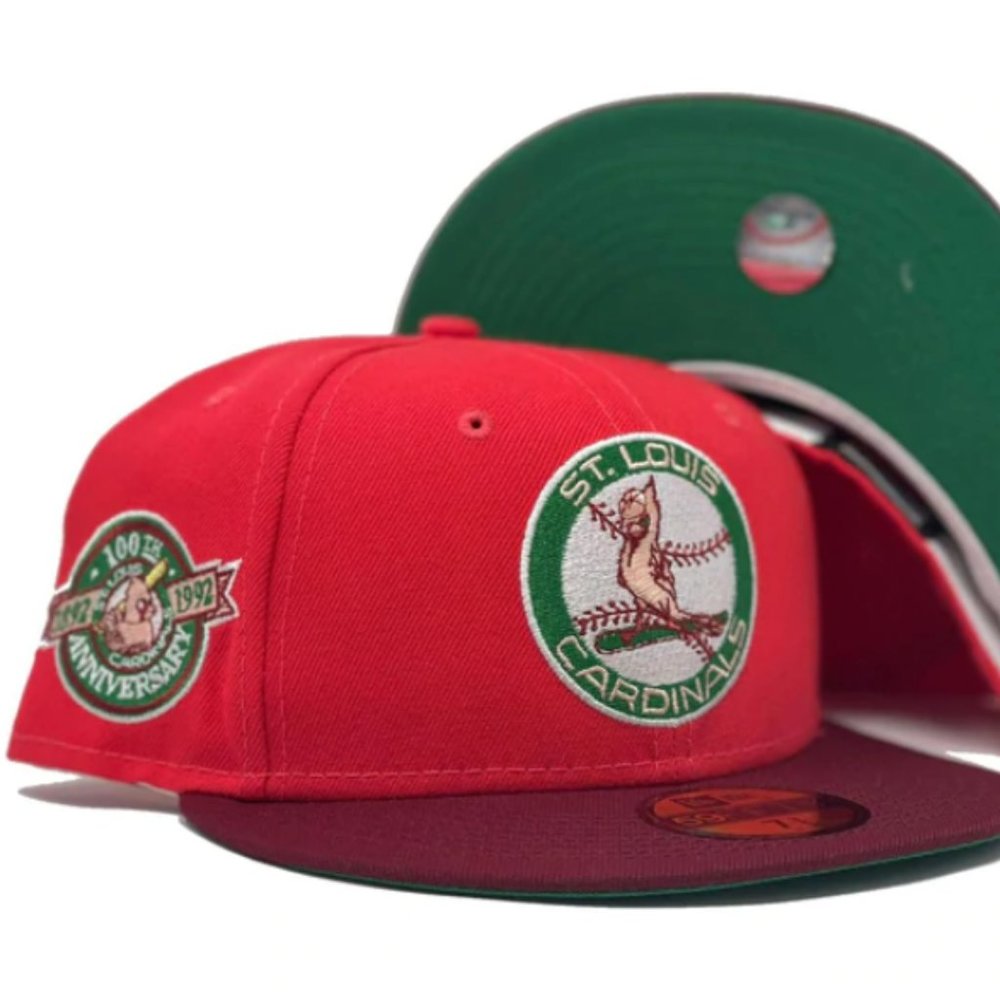 New Era St Louis Cardinals 100TH Anniversary Patch 59FIFTY Fitted Hat